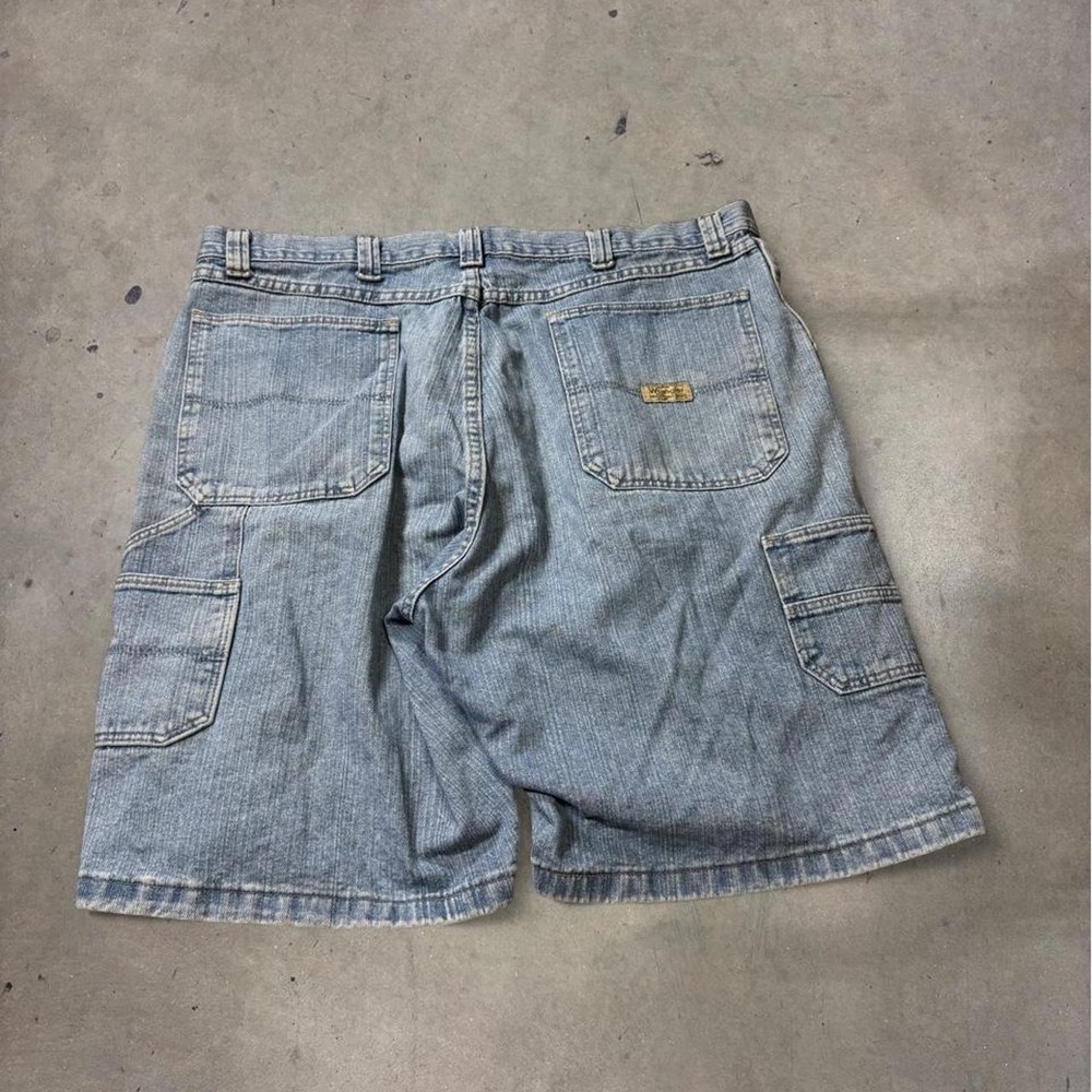 Wrangler Mens Carpenter Denim Shorts Blue Y2K Utility 67CPKDL Size 38